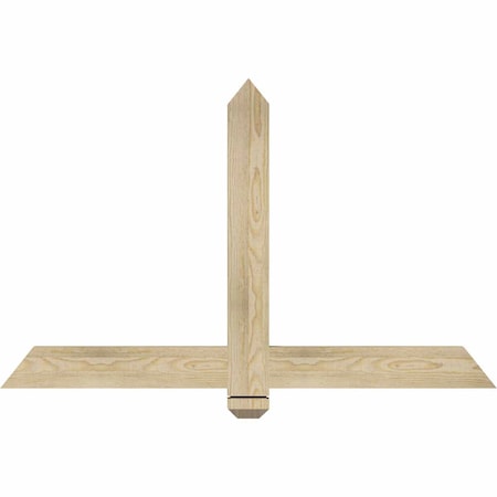 Ekena Millwork Eugene Rough Sawn Timber Gable Bracket, Douglas Fir, 48"W x 30"H x 2"D x 4"F, 15/12 Pitch GBW048X30X0204EUG00RDF